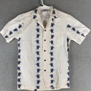 Pacific Legend Shirt Mens S White Hawaiian Turtles Classic Fit‎ Short Sleeve